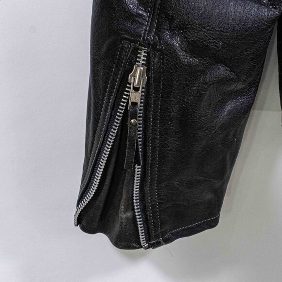 Harley Davidson Motorcycles D Pocket Leather Biker Motorcycle Jacket Large Retro - Picture 12 of 16